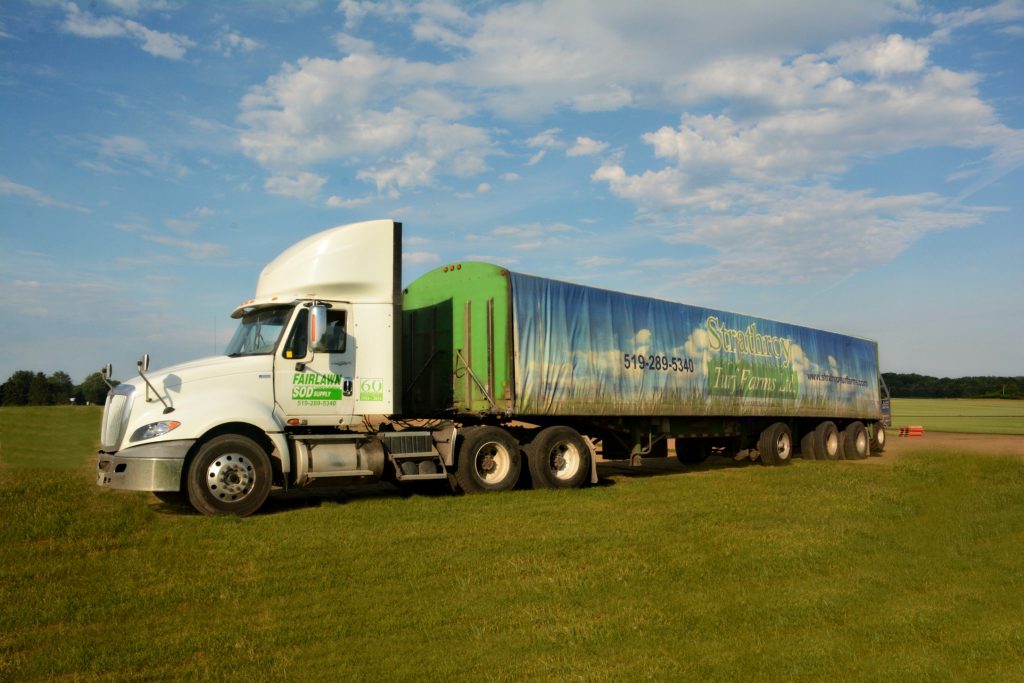 sod delivery, windsor sod, windsor sod delivery, fairlawn sod, fairlawn delivery truck